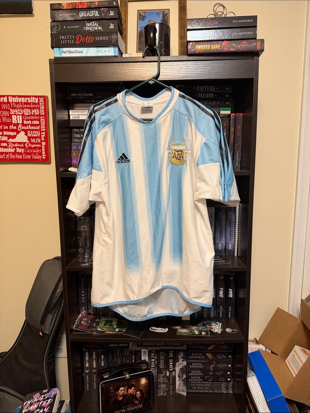 adidas Argentina Soccer Jersey — White & Light Blue